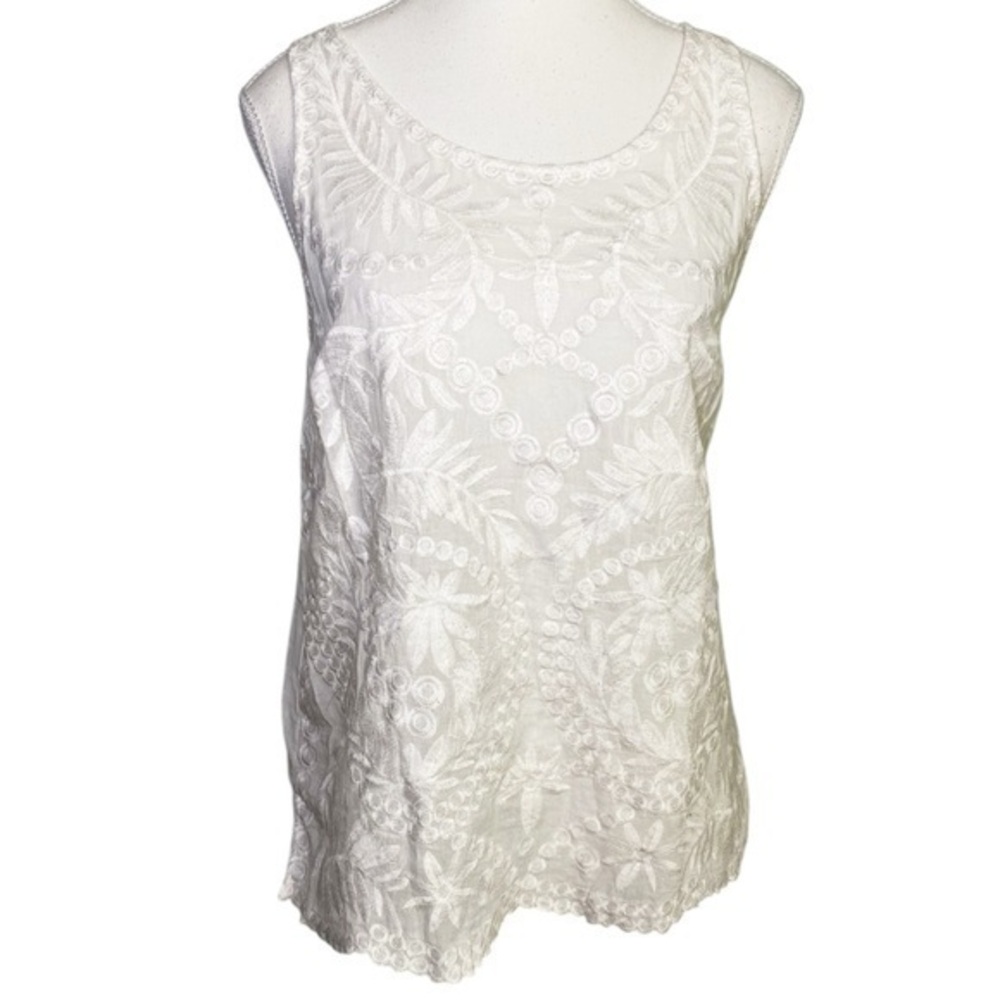 Cynthia Rowley Elegant White Sleeveless Top